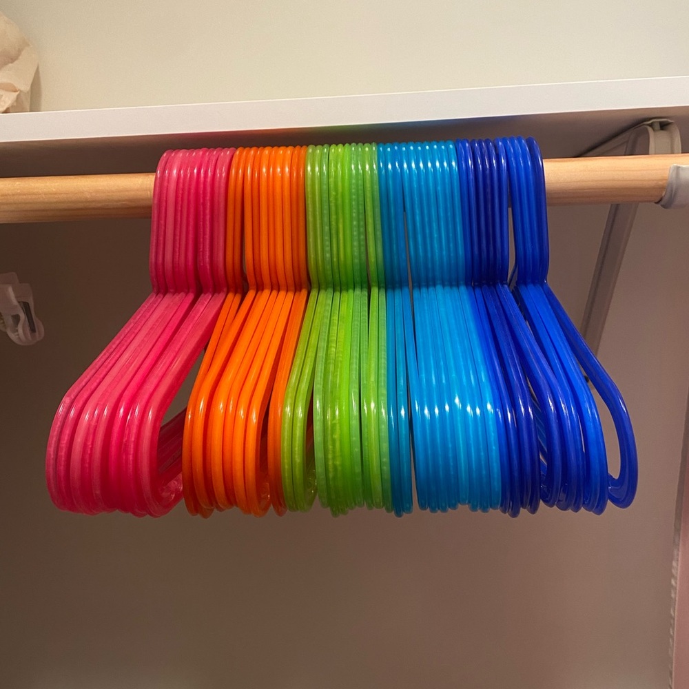 50 IKEA colorful hangers